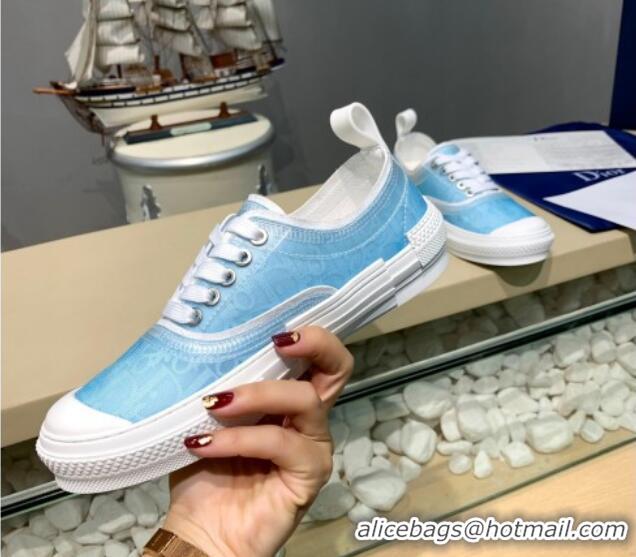 Good Quality Dior B23 Low-top Sneakers in Light Blue Oblique Canvas H06003