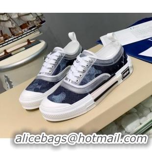 Low Cost Dior B23 Low-top Sneakers in Navy Blue Fabric H06005