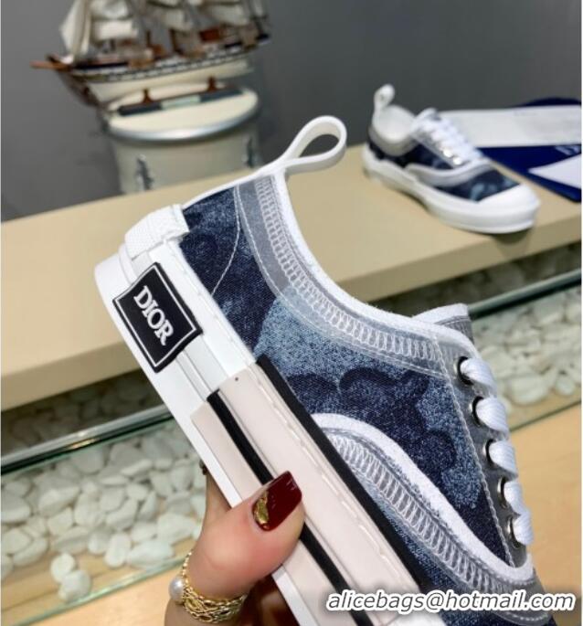 Low Cost Dior B23 Low-top Sneakers in Navy Blue Fabric H06005