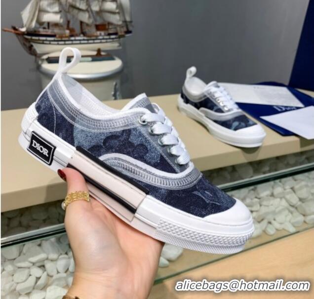 Low Cost Dior B23 Low-top Sneakers in Navy Blue Fabric H06005