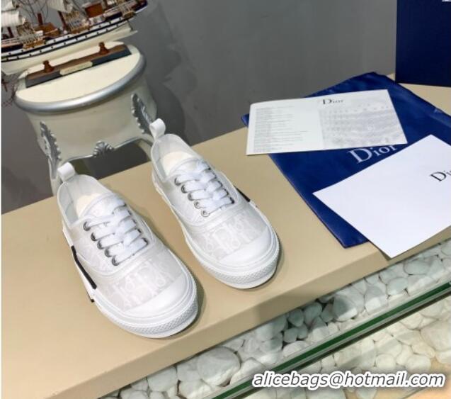 AAAAA Dior B23 Low-top Sneakers in White Oblique Canvas H06006