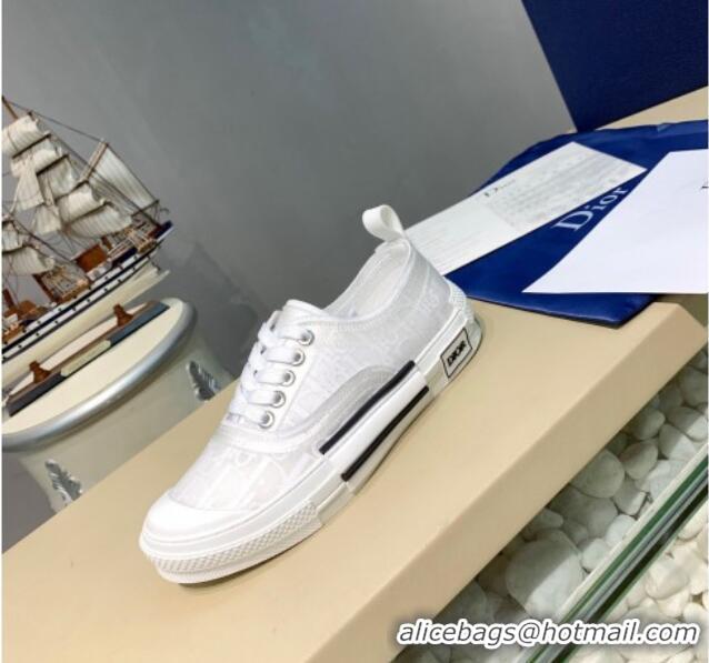 AAAAA Dior B23 Low-top Sneakers in White Oblique Canvas H06006