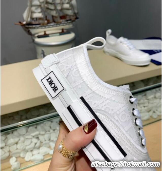 AAAAA Dior B23 Low-top Sneakers in White Oblique Canvas H06006