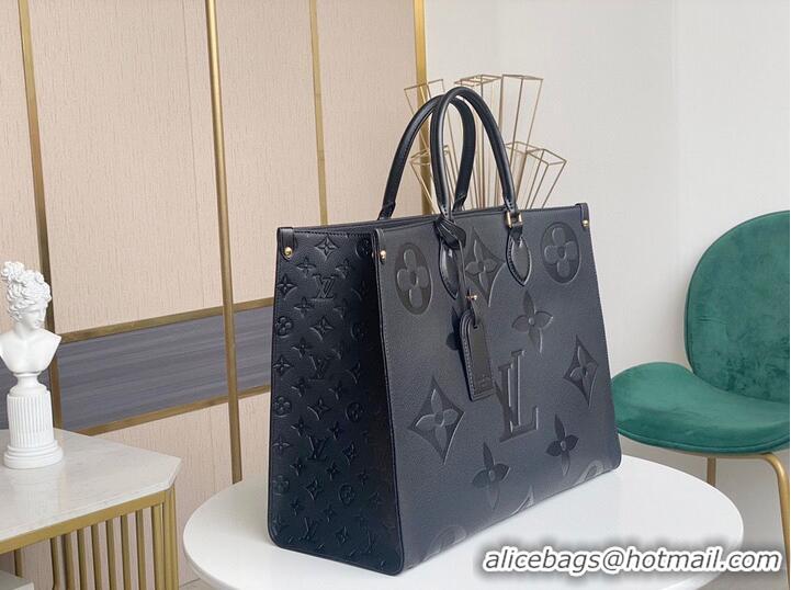 Unique Discount Louis Vuitton ONTHEGO Original Leather GM M44925 Black