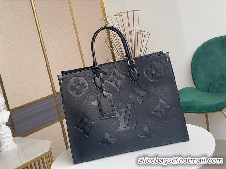 Unique Discount Louis Vuitton ONTHEGO Original Leather GM M44925 Black