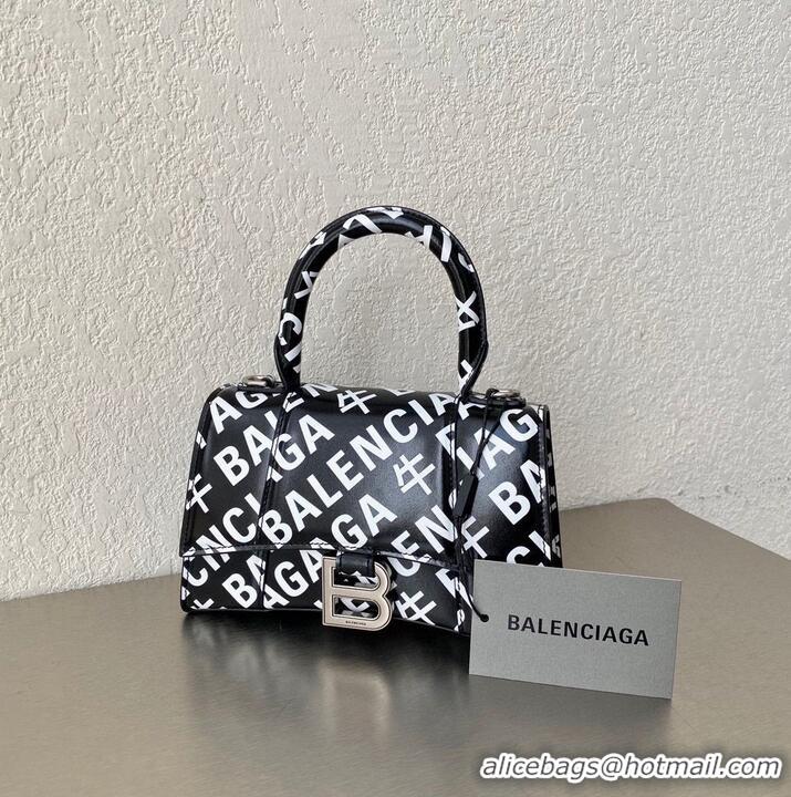 Buy Discount Balenciaga Hourglass XS Top Handle Bag 28332S Black & White