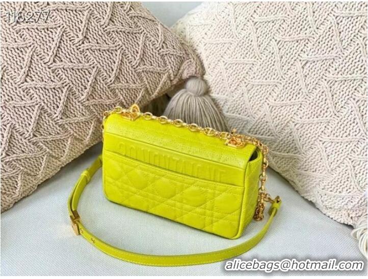 Top Quality Dior SMALL DIOR CARO BAG Soft Cannage Calfskin M9241 Lemon