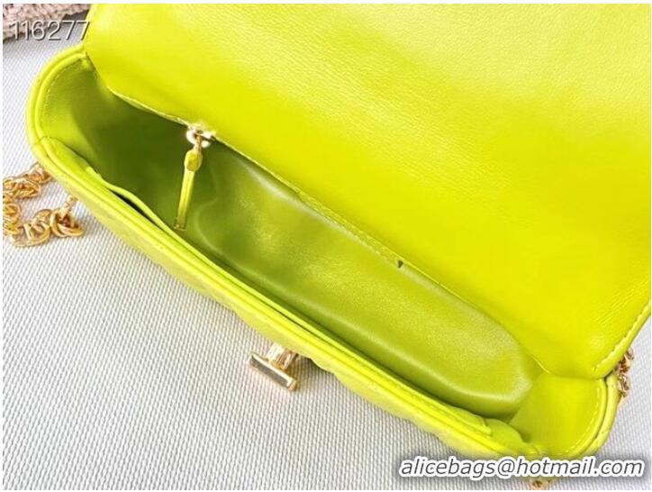 Top Quality Dior SMALL DIOR CARO BAG Soft Cannage Calfskin M9241 Lemon