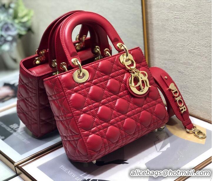 Spot Bulk LADY DIOR MY ABCDIOR BAG Cannage Lambskin M0538O Red