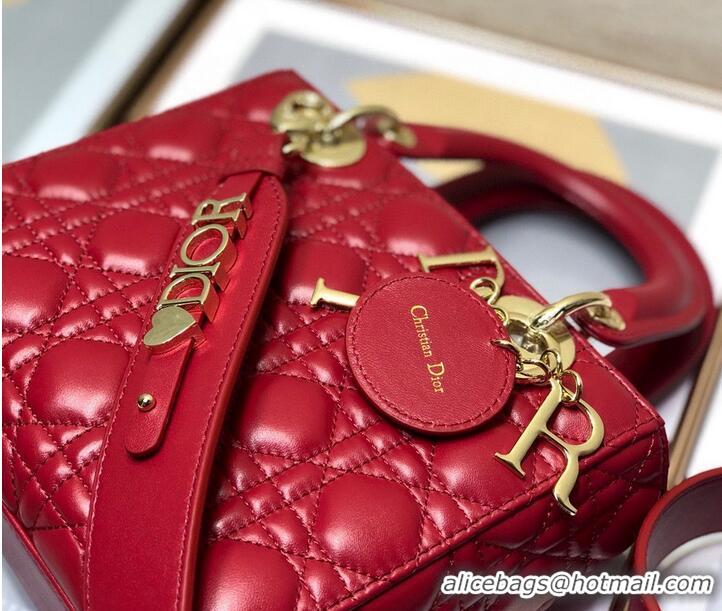 Spot Bulk LADY DIOR MY ABCDIOR BAG Cannage Lambskin M0538O Red