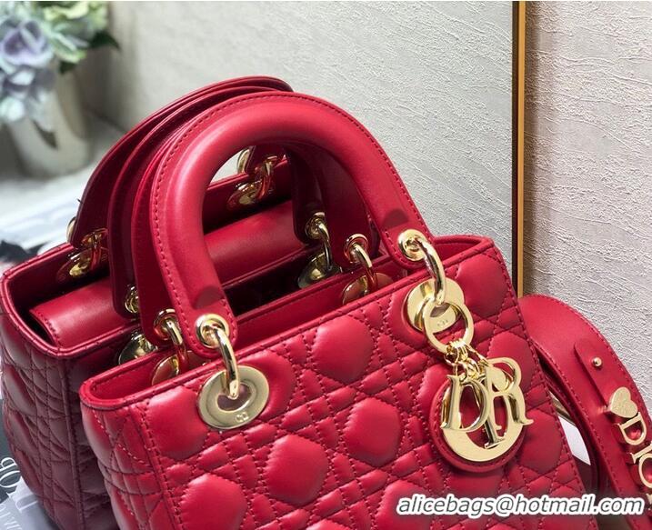 Spot Bulk LADY DIOR MY ABCDIOR BAG Cannage Lambskin M0538O Red