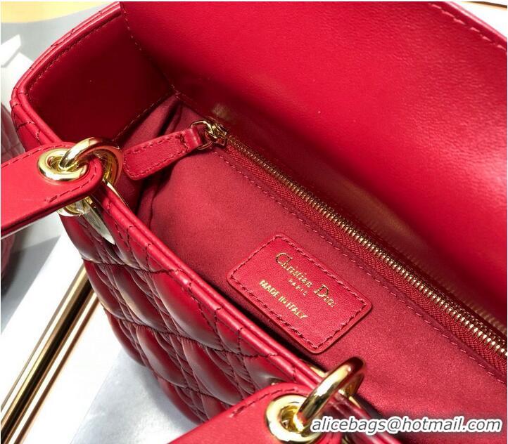 Spot Bulk LADY DIOR MY ABCDIOR BAG Cannage Lambskin M0538O Red