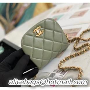 Low Cost Chanel mini Flap Shoulder Bag Original leather AP2344 green