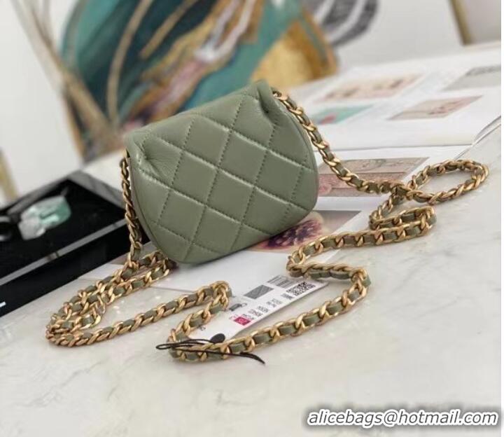 Low Cost Chanel mini Flap Shoulder Bag Original leather AP2344 green