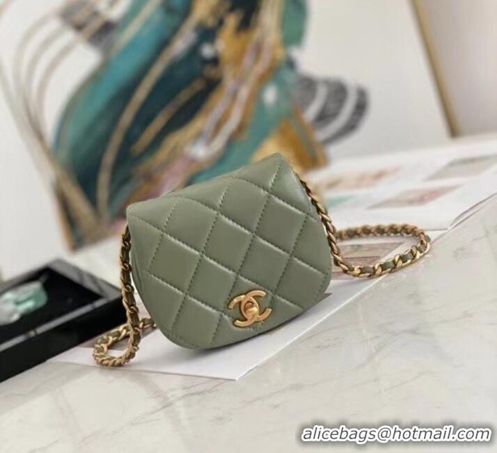 Low Cost Chanel mini Flap Shoulder Bag Original leather AP2344 green