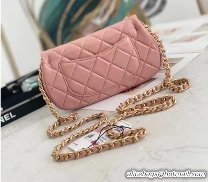 Reasonable Price Chanel Small Flap Shoulder Bag Original leather AP2358 pink