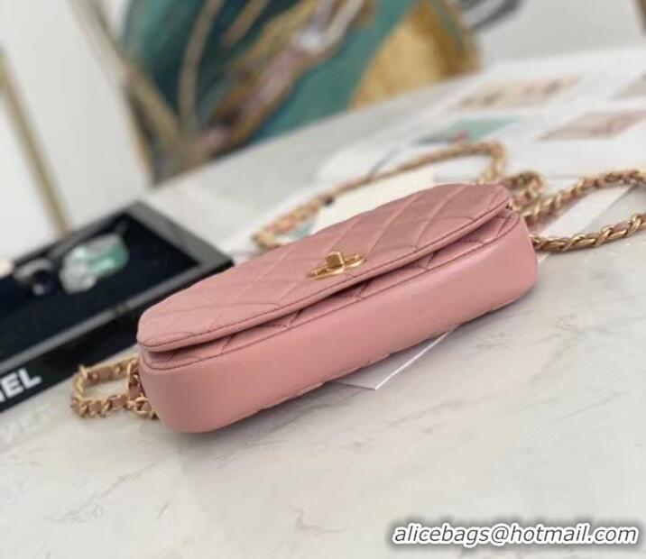 Reasonable Price Chanel Small Flap Shoulder Bag Original leather AP2358 pink