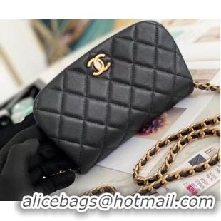 Pretty Style Chanel Small Flap Shoulder Bag Original leather AP2358 black