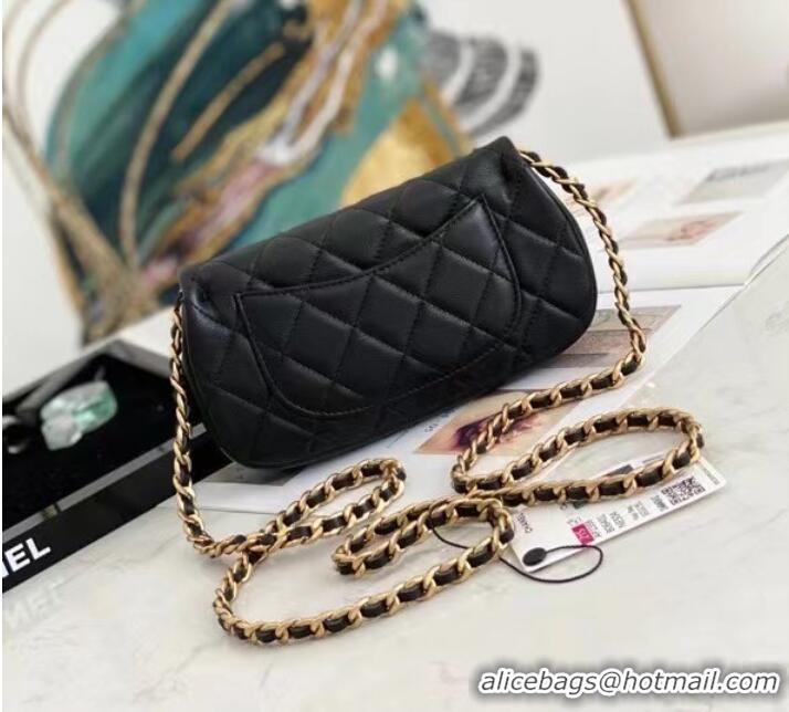 Pretty Style Chanel Small Flap Shoulder Bag Original leather AP2358 black