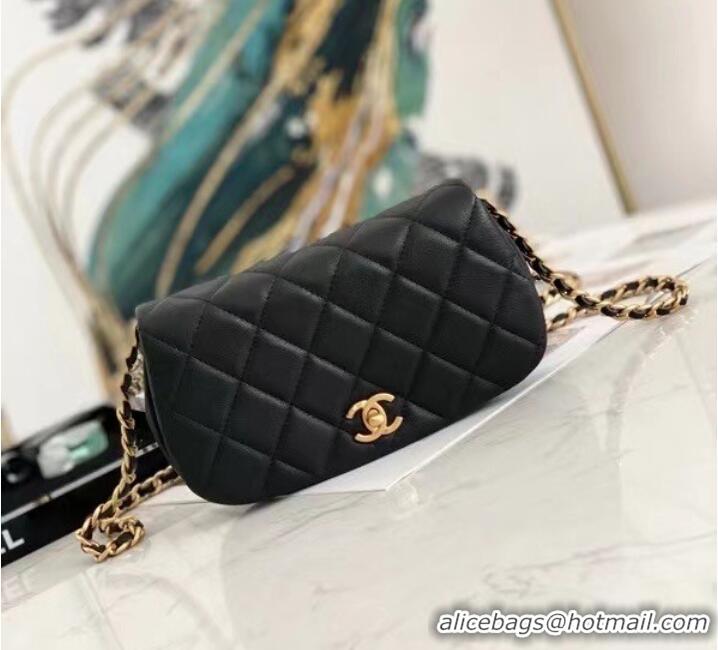 Pretty Style Chanel Small Flap Shoulder Bag Original leather AP2358 black