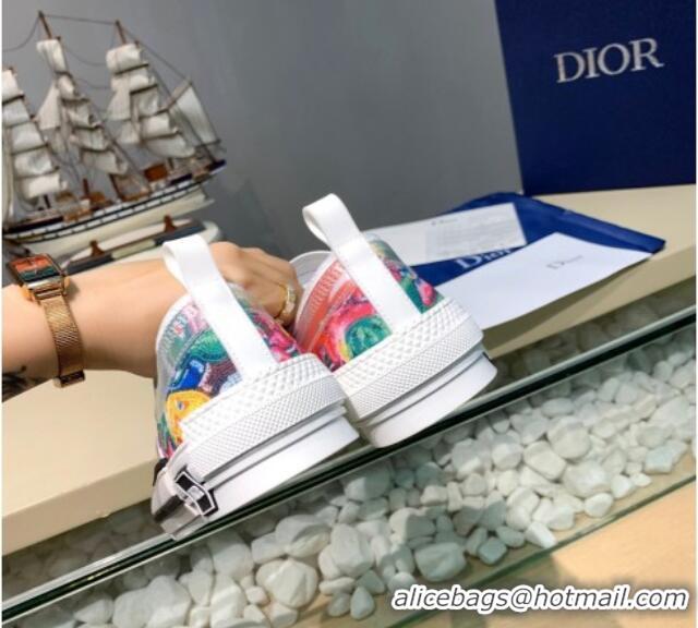 Good Quality Dior B23 Low-top Sneakers in Print Fabric Red/Blue H06010