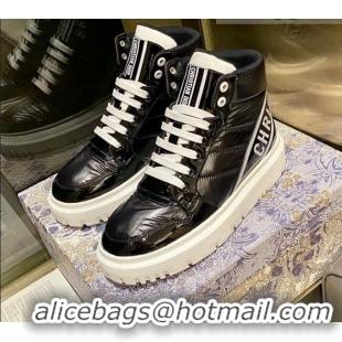 Best Price Dior D-Player Boot Sneakers in Black Quilted Nylon 092424