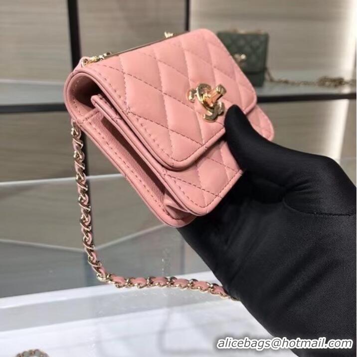 Most Popular Chanel mini Flap Shoulder Bag Original leather AP2301 pink