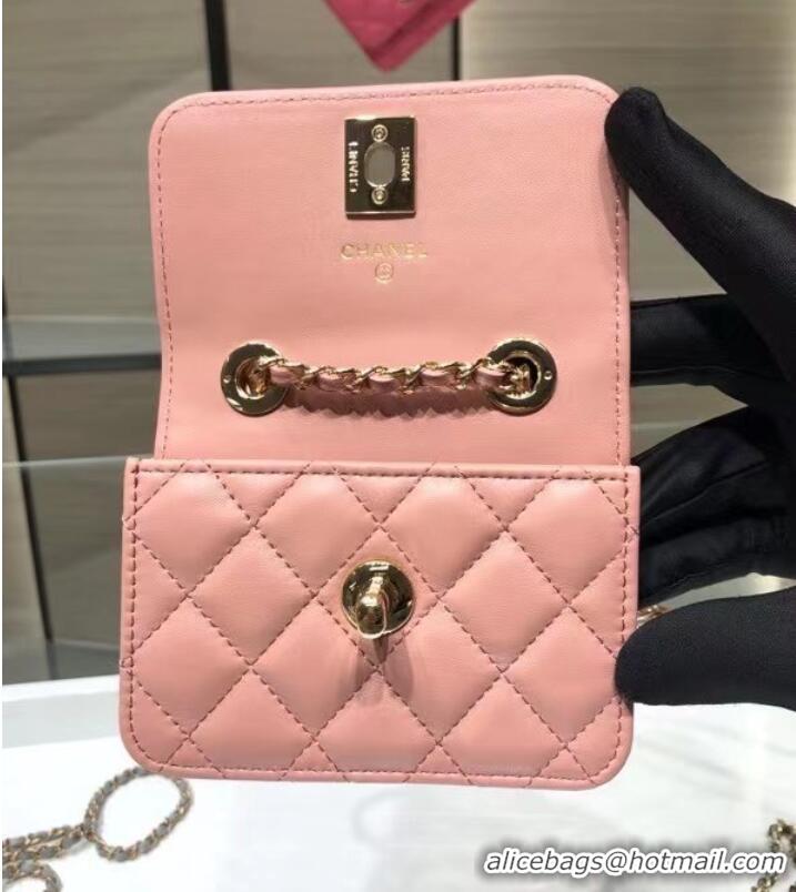 Most Popular Chanel mini Flap Shoulder Bag Original leather AP2301 pink