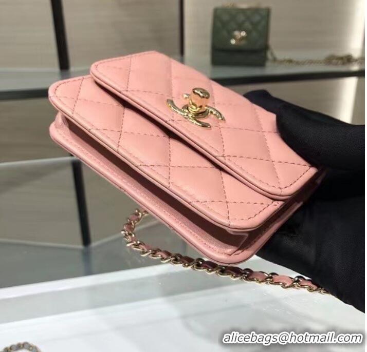 Most Popular Chanel mini Flap Shoulder Bag Original leather AP2301 pink