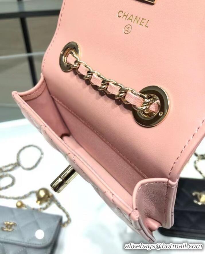 Most Popular Chanel mini Flap Shoulder Bag Original leather AP2301 pink