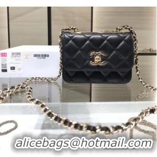 Super Quality Chanel mini Flap Shoulder Bag Original leather AP2301 black