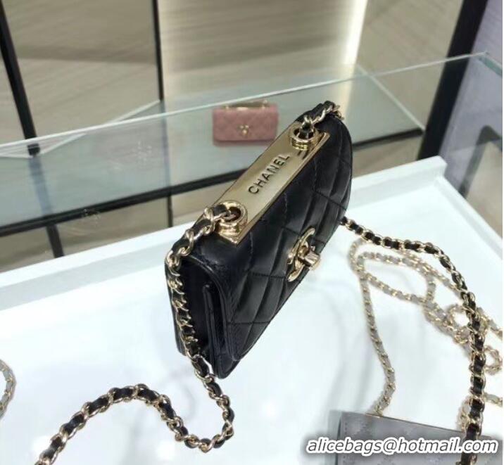 Super Quality Chanel mini Flap Shoulder Bag Original leather AP2301 black