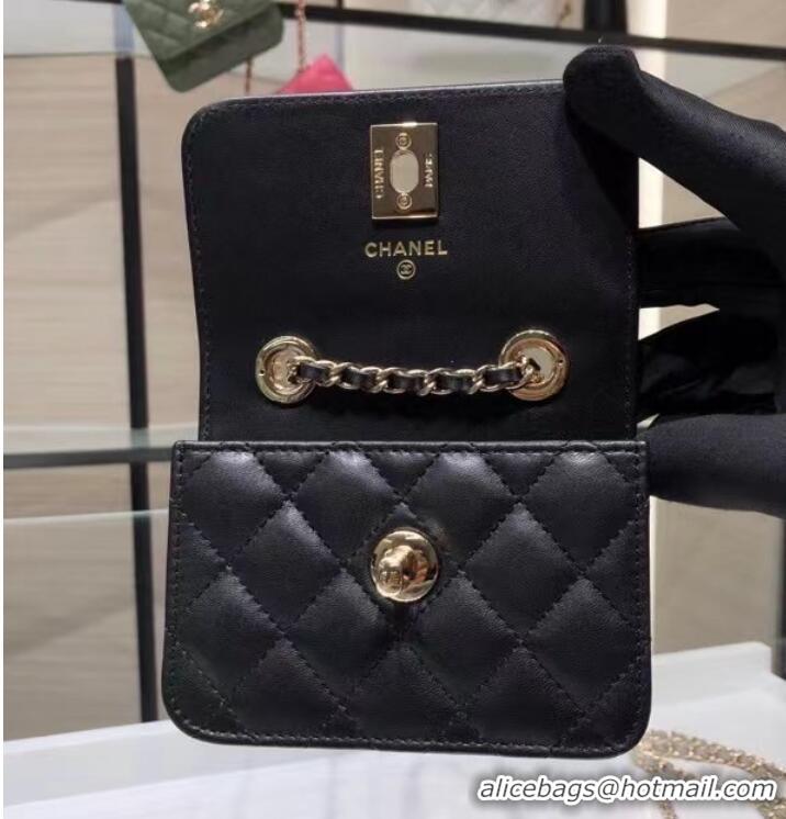 Super Quality Chanel mini Flap Shoulder Bag Original leather AP2301 black