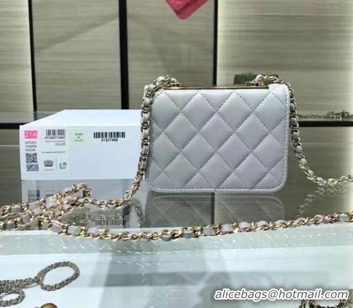 Cheapest Chanel mini Flap Shoulder Bag Original leather AP2301 grey