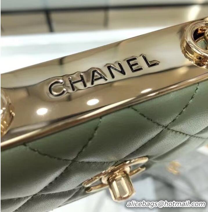 Low Cost Chanel mini Flap Shoulder Bag Original leather AP2301 green