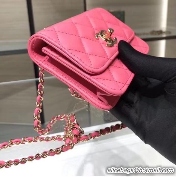 Famous Brand Chanel mini Flap Shoulder Bag Original leather AP2301 rose