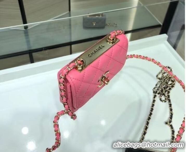 Famous Brand Chanel mini Flap Shoulder Bag Original leather AP2301 rose