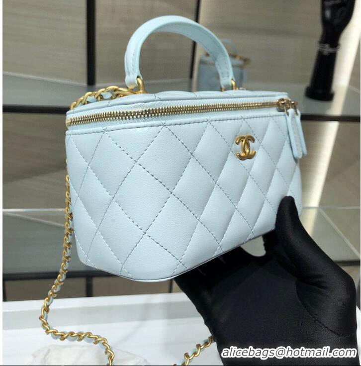 Popular Style Chanel Original Small classic chain box handbag AP2199 Light Blue