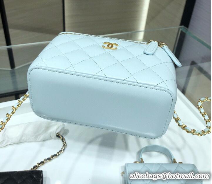 Popular Style Chanel Original Small classic chain box handbag AP2199 Light Blue