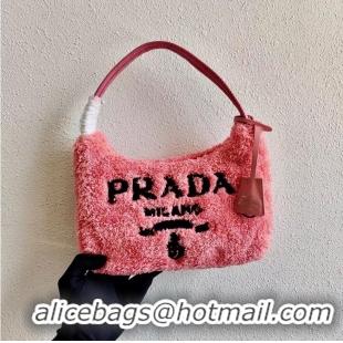 Buy Fashionable Prada Re-Edition 2000 terry mini-bag 1NE515 pink