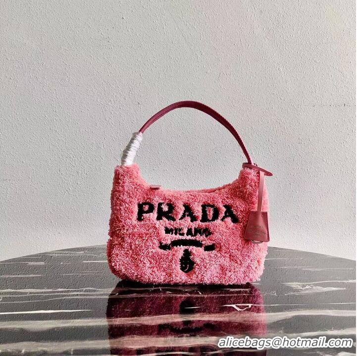 Buy Fashionable Prada Re-Edition 2000 terry mini-bag 1NE515 pink