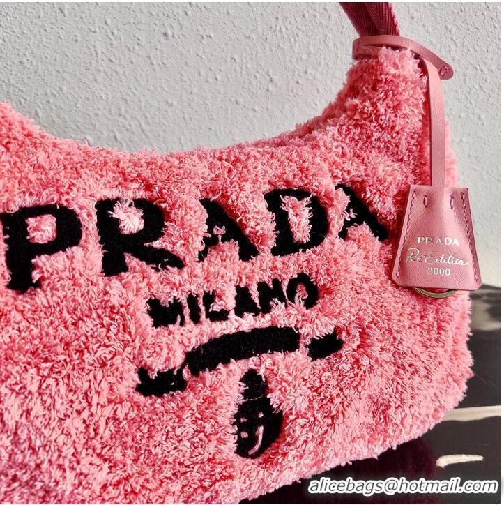 Buy Fashionable Prada Re-Edition 2000 terry mini-bag 1NE515 pink