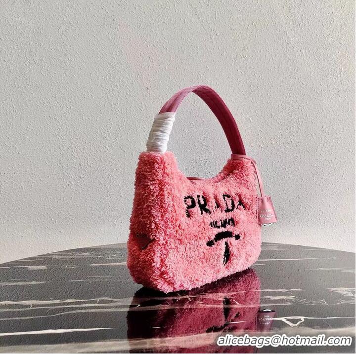 Buy Fashionable Prada Re-Edition 2000 terry mini-bag 1NE515 pink