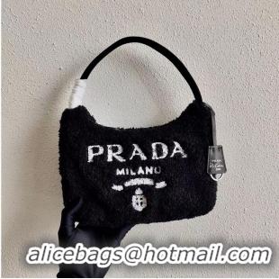 Buy Discount Prada Re-Edition 2000 terry mini-bag 1NE515 black