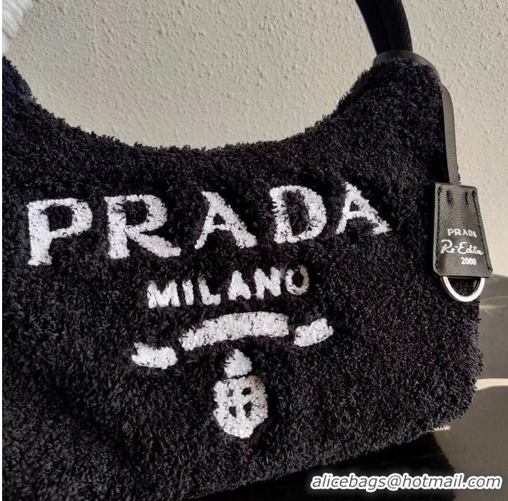 Buy Discount Prada Re-Edition 2000 terry mini-bag 1NE515 black