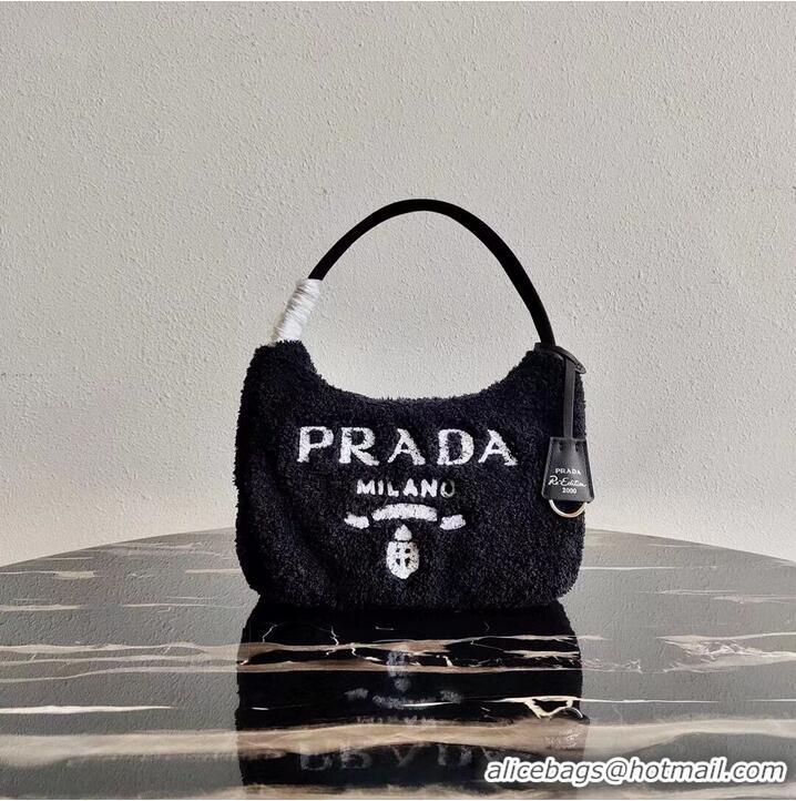 Buy Discount Prada Re-Edition 2000 terry mini-bag 1NE515 black