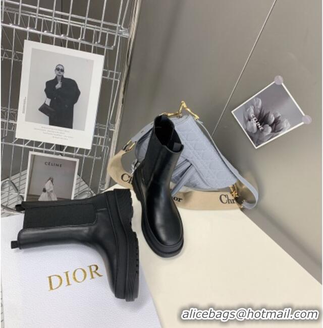 Perfect Dior Trial Calfskin Ankle Boots 092738 Black