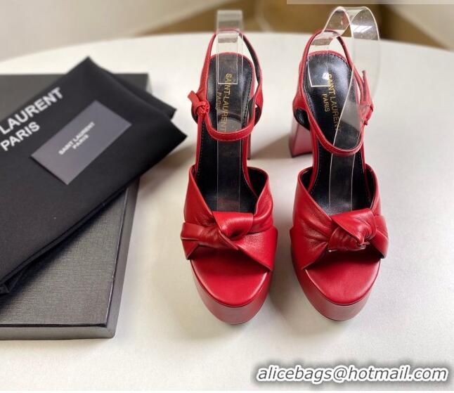 Grade Design Saint Laurent BIANCA Sandals in Smooth Lambskin 0724051 Red