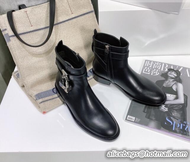 New Design Givenchy Padlock Calfskin Short Boots 091801 Black 2021