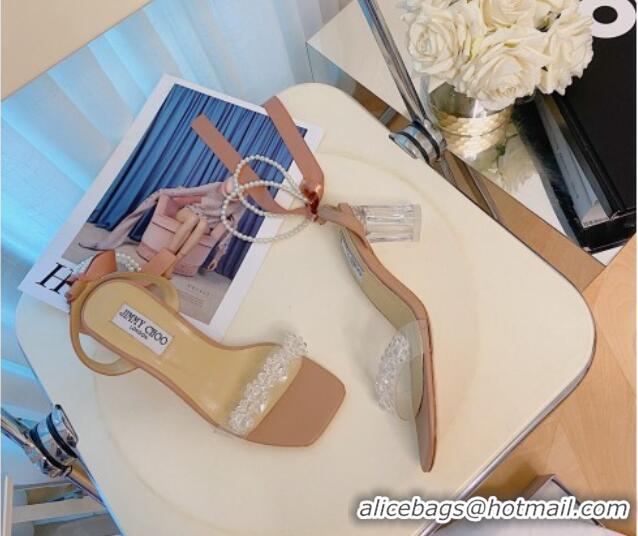 Best Design Jimmy Choo Pearl Bow Pointed Sandals 4.5cm 082022 White 2021